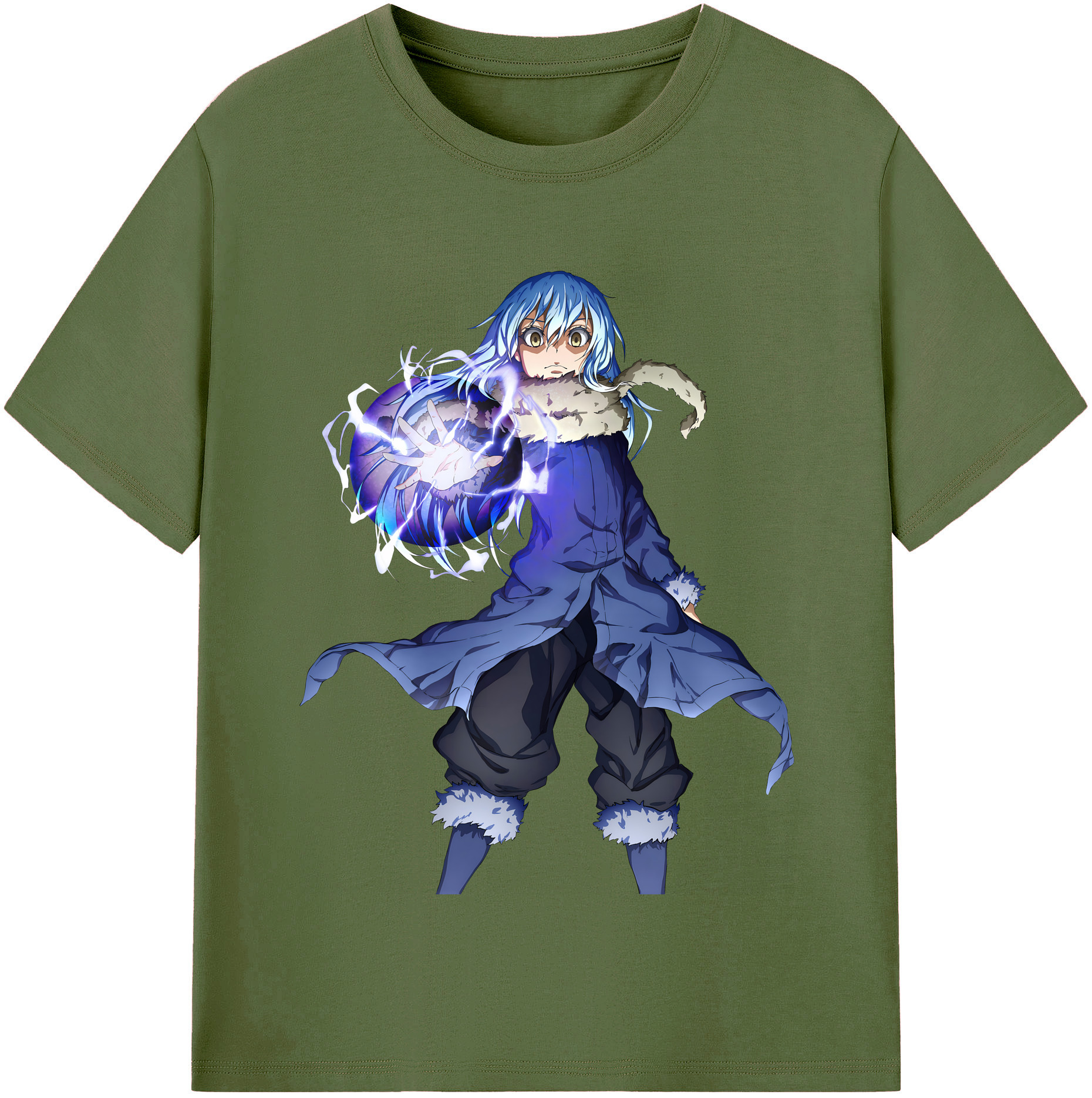 （画像用） 転スラ Regarding Reincarnated to Slime 綿100％半袖Tシャツ（フロントプリント）